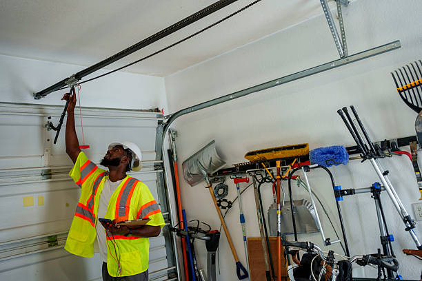 Professional Garage Door Roller Replacement technician working in Davenport, IA
